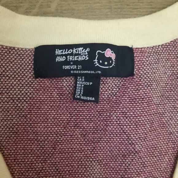 Hello Kitty & Friends x Forever 21 Argyle Cardigan Sweater - Picture 10 of 13